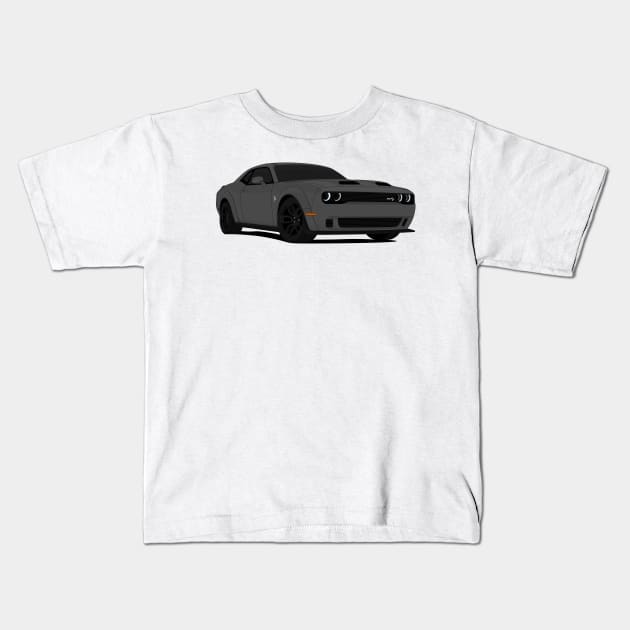 HELLCAT DARK-GREY Kids T-Shirt by VENZ0LIC